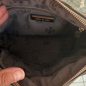 Tory Burch Elegant Gray Handbag